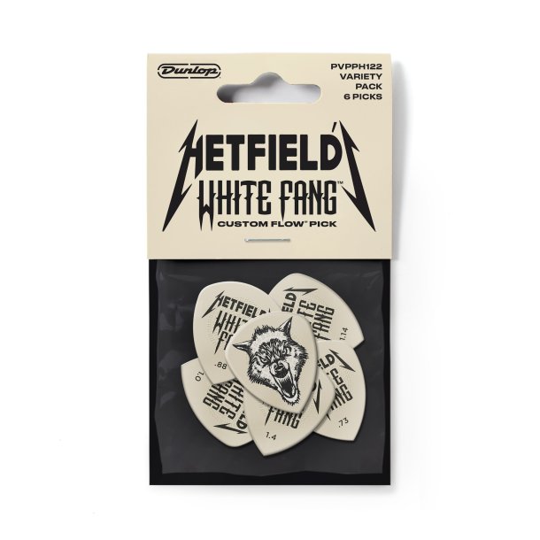 Dunlop PVPPH122 Hetfiels�s White Fang Custom Flow Pick Variety Pack - 6 stk.